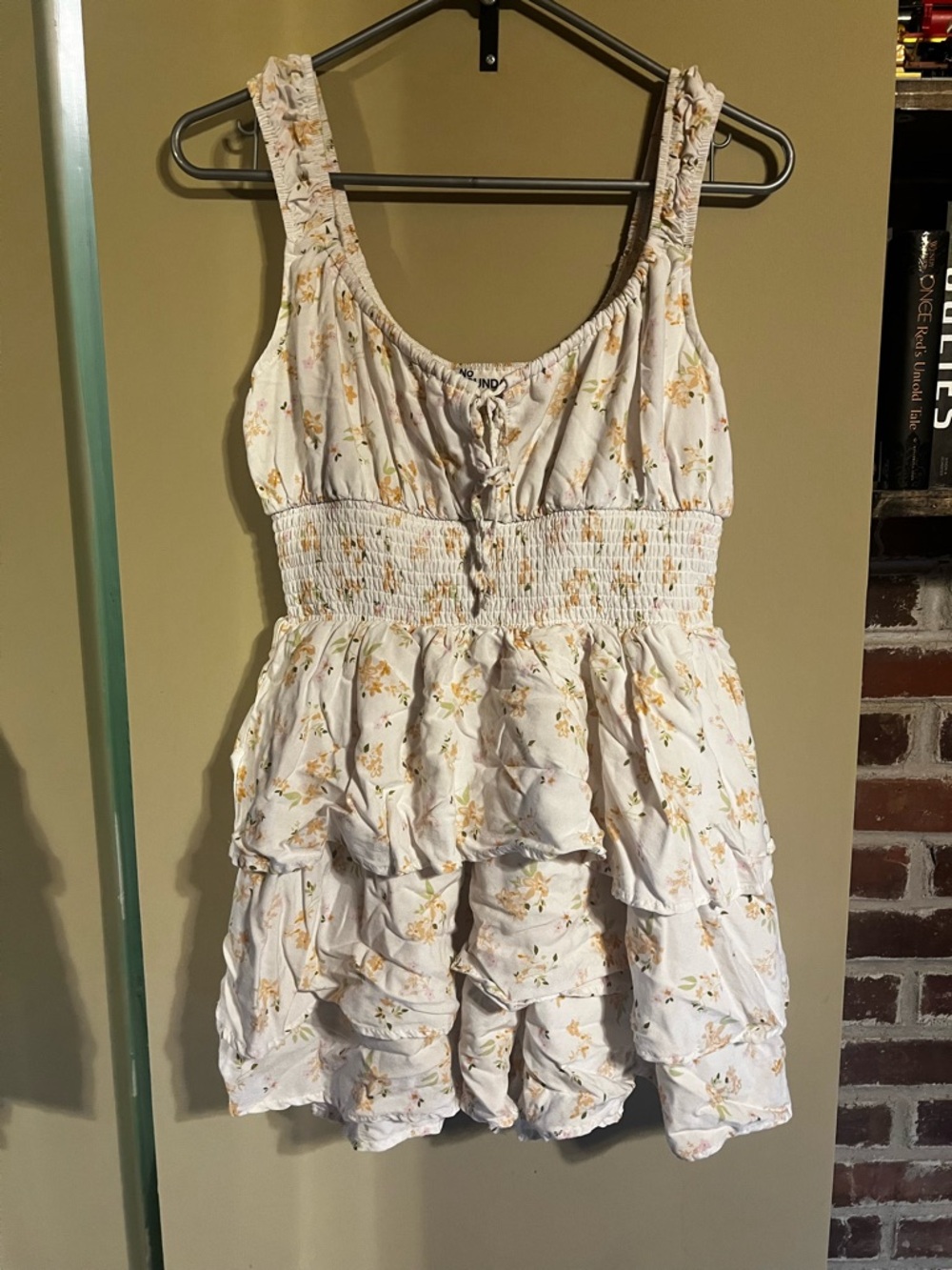 No Boundaries White romper with Pale Floral Print